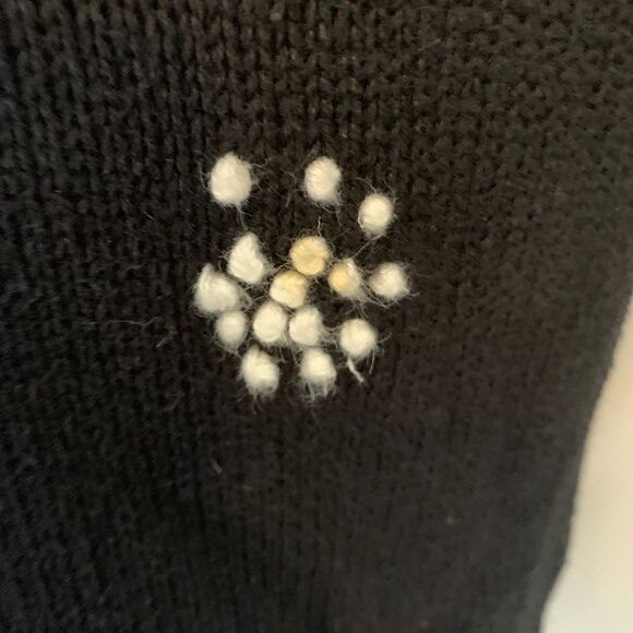 The Quacker Factory Women's 1X Button Up Cardigan Black w/ Butterflies - Picture 12 of 13